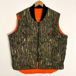 Vtg Walls Blizzard Pruf Realtree Camo Reversible Vest XL Hunting USA Gorpcore